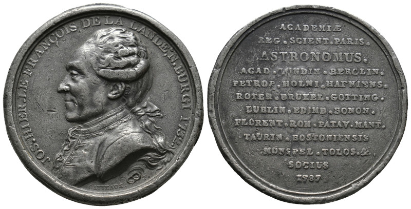 France. 1787 zinc medal “The great astronomers in Paris”.
31.01 Gr. 42.4 mm....