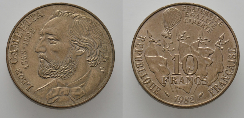 France.1982 Bronze coin. Centennial of Leon Cambetta. 10 Francs.
10 Gr. 26 mm.