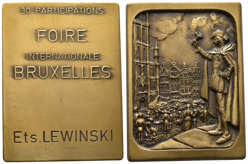 Belgium. Bronze square medal 30 participants for Brussels international fair.
1...