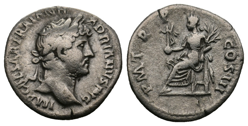 HADRIAN (117-138). Denarius. Rome.
3.2 Gr. 18.6 mm.