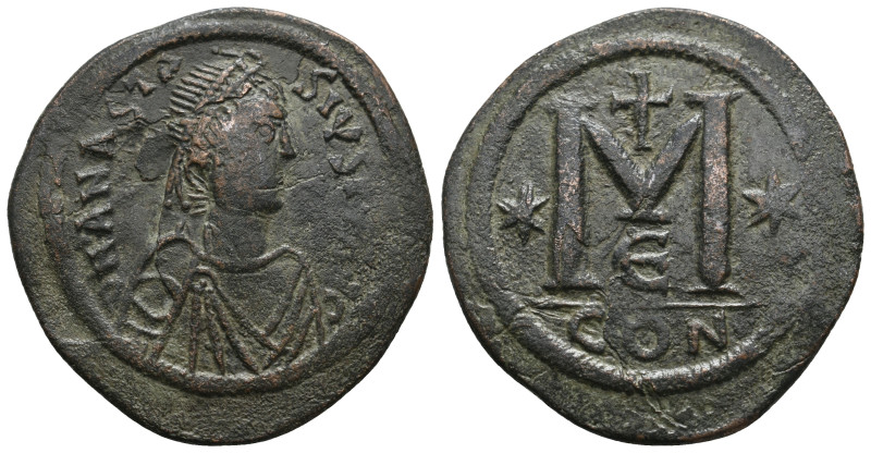 ANASTASIUS I (491-518). Follis. Constantinople.
15.65 Gr. 39 mm.