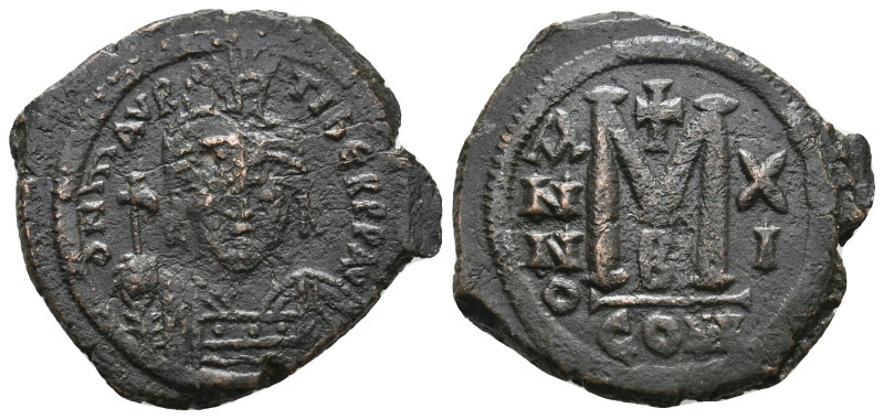 MAURICE TIBERIUS (582-602). Follis. Constantinople.
12.14 Gr. 30 mm.