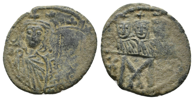 LEO IV THE KHAZAR, with Constantine VI (775-780). Half Follis.
3.31 Gr. 21 mm.