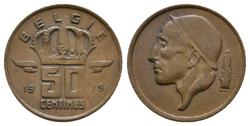 BELGIUM. 50 Centimes. 1979.
2.81 Gr. 19 mm.