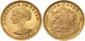 Chile 100 Pesos 1926 So