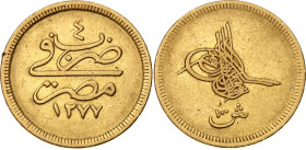 Egypt 100 Qirsh 1863 AH 1277//4