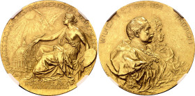 Germany - Empire Prussia 10 Dukat Commemorative Gold Medal "200 Years of the Royal Academy of Arts in Berlin" 1896 NGC MS62