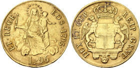 Italian States Genoa 96 Lire 1795