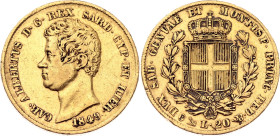 Italian States Sardinia 20 Lire 1849 P