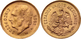 Mexico 5 Pesos 1955 M Restrike