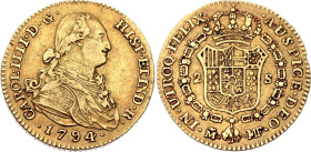 Spain 2 Escudos 1794 M MF