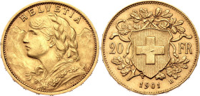 Switzerland 20 Francs 1901 B