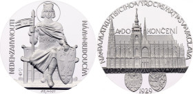 Czechoslovakia Silver Medal "Completion of Construction of St. Vitus Cathedral" 1929 (2023) Modern Restrike