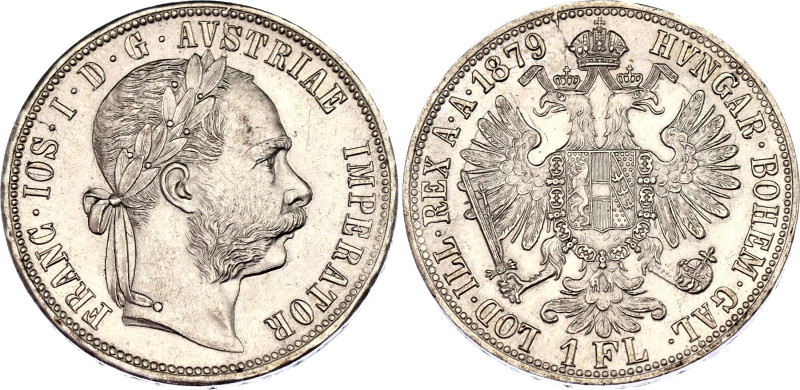 Austria 1 Florin 1879 

KM# 2222, N# 4726; Silver; Franz Joseph I; UNC with fu...