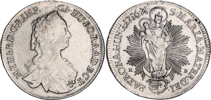 Hungary 1/2 Taler 1756 KB 

KM# 370, N# 49051; Silver; Maria Theresia; XF, unm...