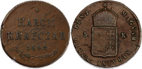 Hungary 3 Krajczar 1849 NB