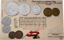 Hungary Post Card "Coins of Hungary" 1904 - 1912 (ND)