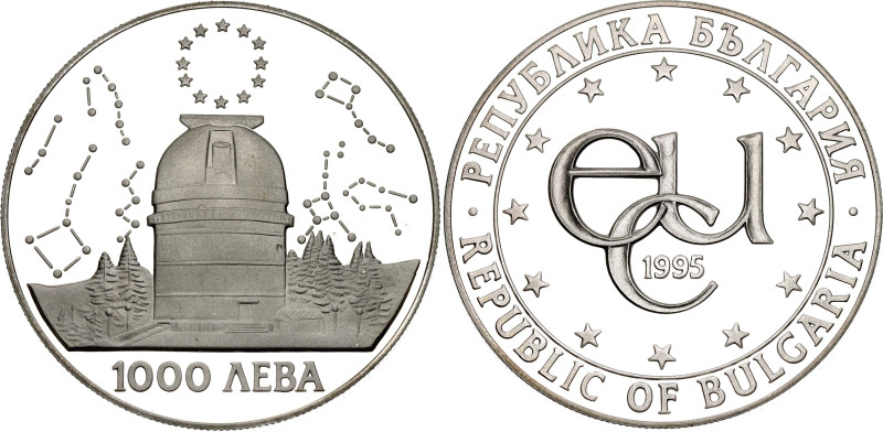 Bulgaria 1000 Leva 1995 

KM# 217, N# 60957; Silver., Proof; Bulgarian Associa...