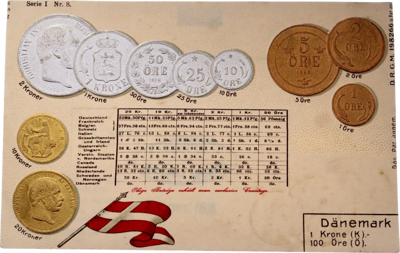 Denmark Post Card "Coins of Denmark" 1912

Denmark Coinage Postcard; Currency ...