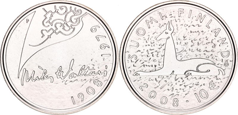 Finland 10 Euro 2008 

KM# 142, N# 13580; Silver; 100th Anniversary of Mika Wa...