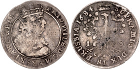 German States Brandenburg 18 Groschen 1684 HS