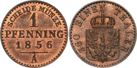 German States Prussia 1 Pfenning 1856 A