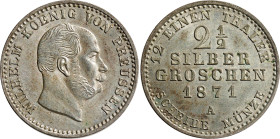 German States Prussia 2-1/2 Silber Groschen 1871 A
