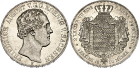 German States Saxony-Albertine 2 Taler / 3-1/2 Gulden 1850 F