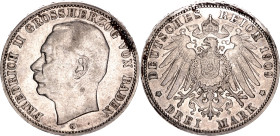 Germany - Empire Baden 3 Mark 1909 G