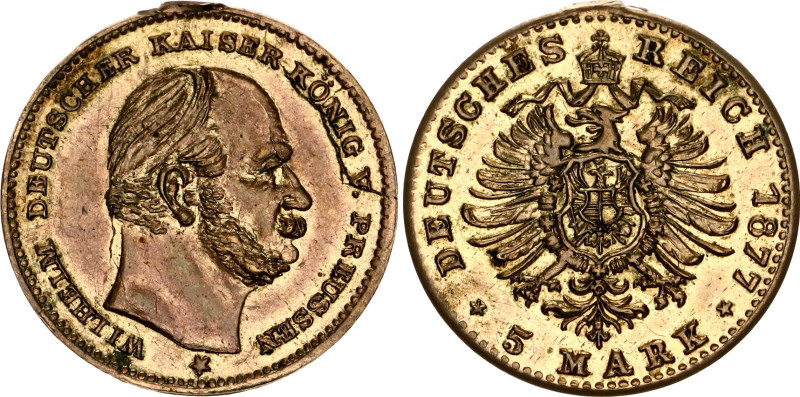 Germany - Empire Prussia 5 Mark 1877 A Game Token

Yellow Metal 1.18 g., 17 mm...