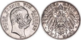Germany - Empire Saxony-Albertine 2 Mark 1904 E