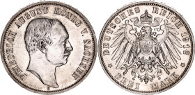 Germany - Empire Saxony-Albertine 3 Mark 1912 E