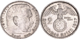 Germany - Third Reich 2 Reichsmark 1937 F