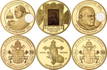 Germany - FRG Set of 3 Commemorative Medals "Life of John Paul II" 2010 - 2014