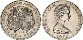 Gibraltar 25 New Pence 1972