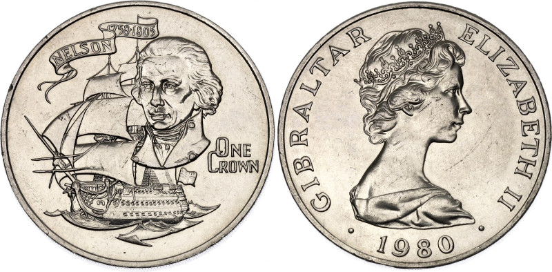Gibraltar 1 Crown 1980

KM# 12, N# 2719; Copper-nickel; Elizabeth II; 175th An...