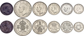 Great Britain Lot of 6 Coins 1902 - 1946