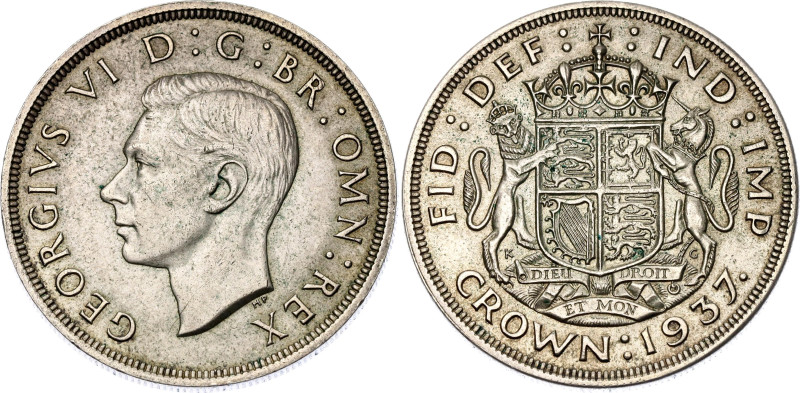 Great Britain 1 Crown 1937 

KM# 857, N# 8473; Silver; George VI; Coronation o...