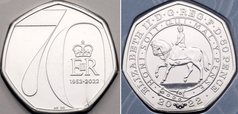 Great Britain 50 Pence 2022

Sp# H103, N# 317738; Copper-nickel; Elizabeth II;...