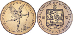 Guernsey 25 Pence 1972
