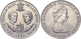 Guernsey 25 Pence 1981