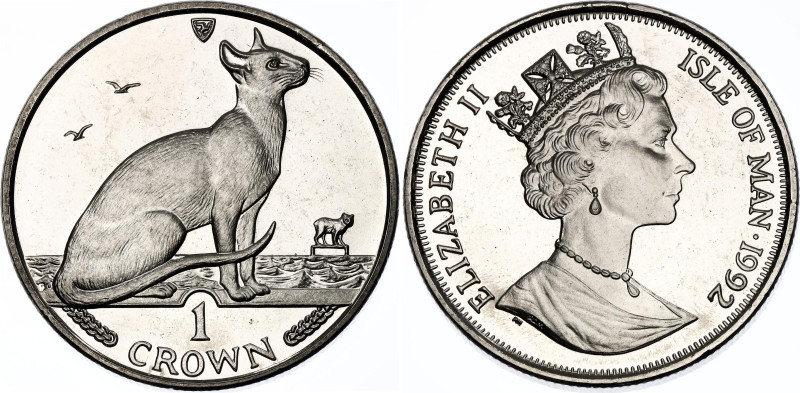 Isle of Man 1 Crown 1992 PM

KM# 332, N# 19901; Copper-nickel, Proof; Elizabet...