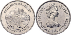 Jersey 25 Pence 1977
