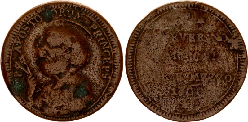 Italian States Papal States 2-1/2 Baiocchi 1769 Date Error 

KM# 4, N# 119681;...