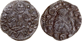 Italian States Venice 1/2 Soldo / 6 Baggatini 1619 - 1680 (ND)