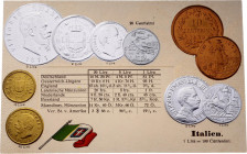 Italy Post Card "Coins of Italy" 1912 - 1937 (ND)
