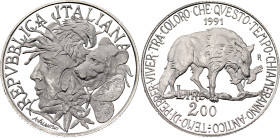 Italy 200 Lire 1991 R