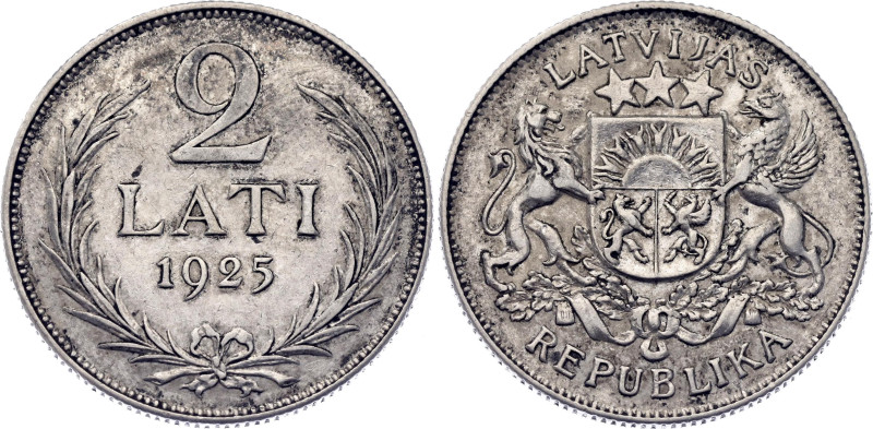 Latvia 2 Lati 1925 

KM# 8, N# 6594; Silver; London Mint; XF