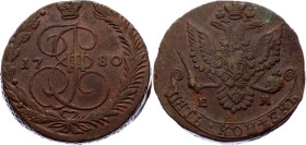 Russia 5 Kopeks 1780 EM