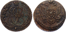 Russia 5 Kopeks 1781 EM